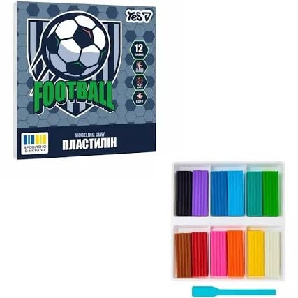 Пластилін YES 12 кол. 240 г Football 540714
