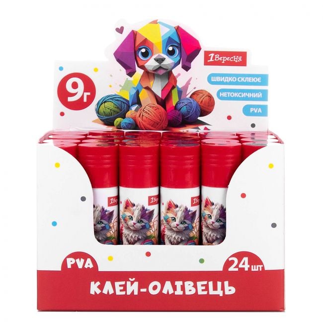 Клей олівець 1Вересня 9г. PVA Classic 320299