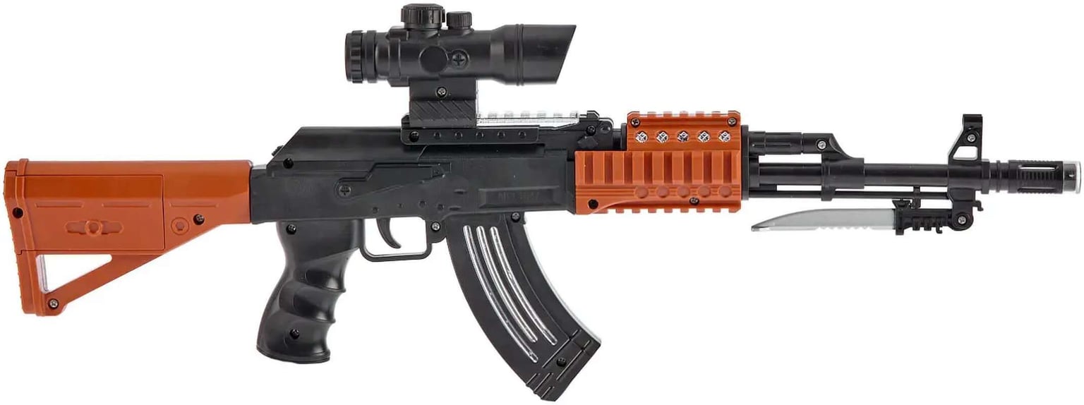 Отаманко Дитяча Зброя Автомат світло-звуковий ZIPP Toys АК47 чорний 532.00.25