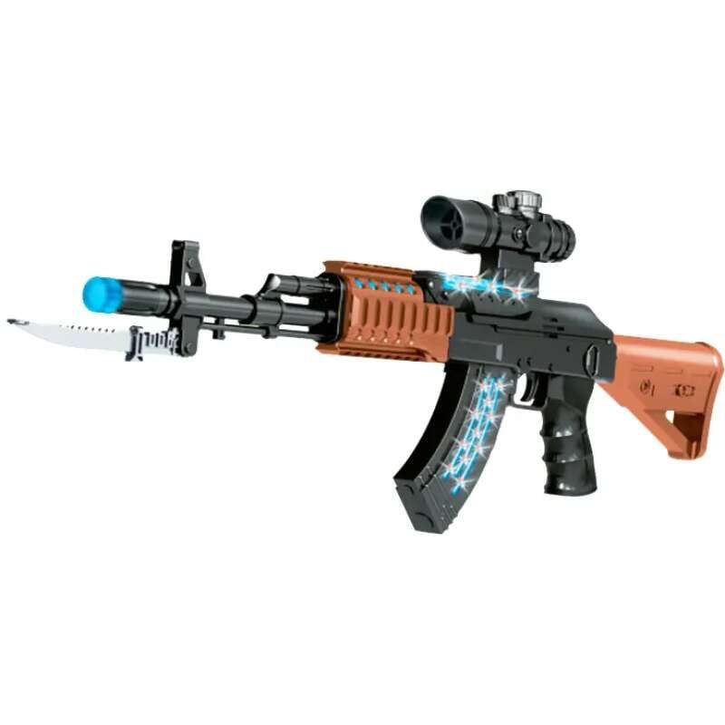 Отаманко Дитяча Зброя Автомат світло-звуковий ZIPP Toys АК47 чорний 532.00.25
