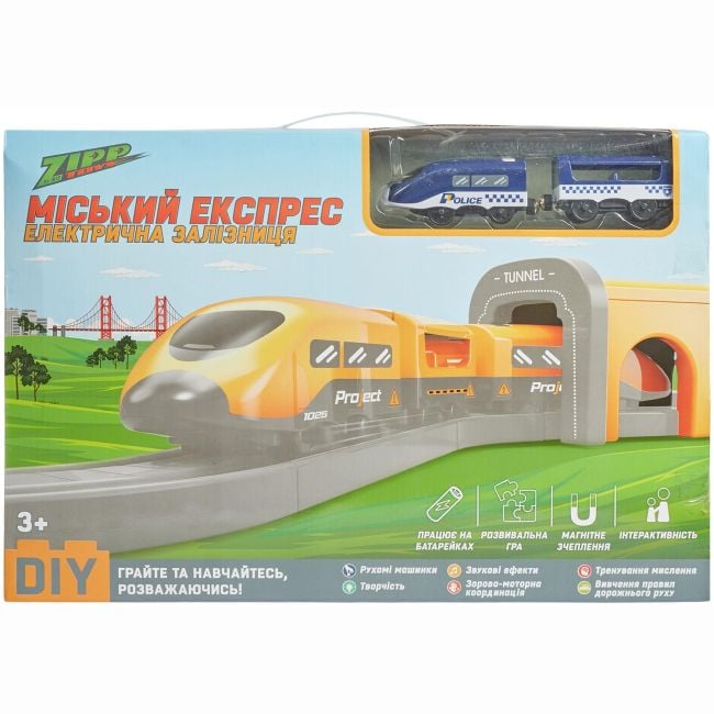 Отаманко Ігровий набір ZIPP Toys Міський експрес електрична залізниця, 104 дет. синій 532.01.10