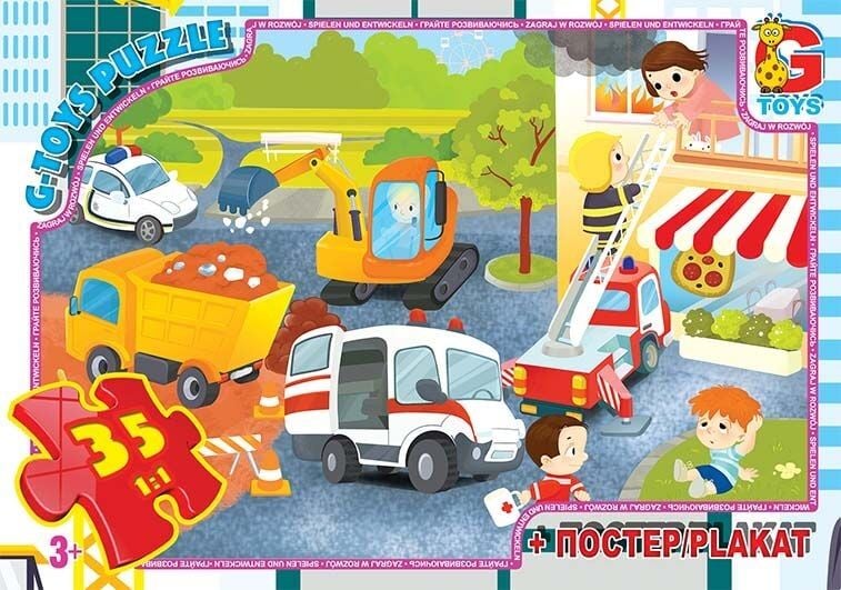 Пазли G toys Аварійні служби 35 ел. GF07