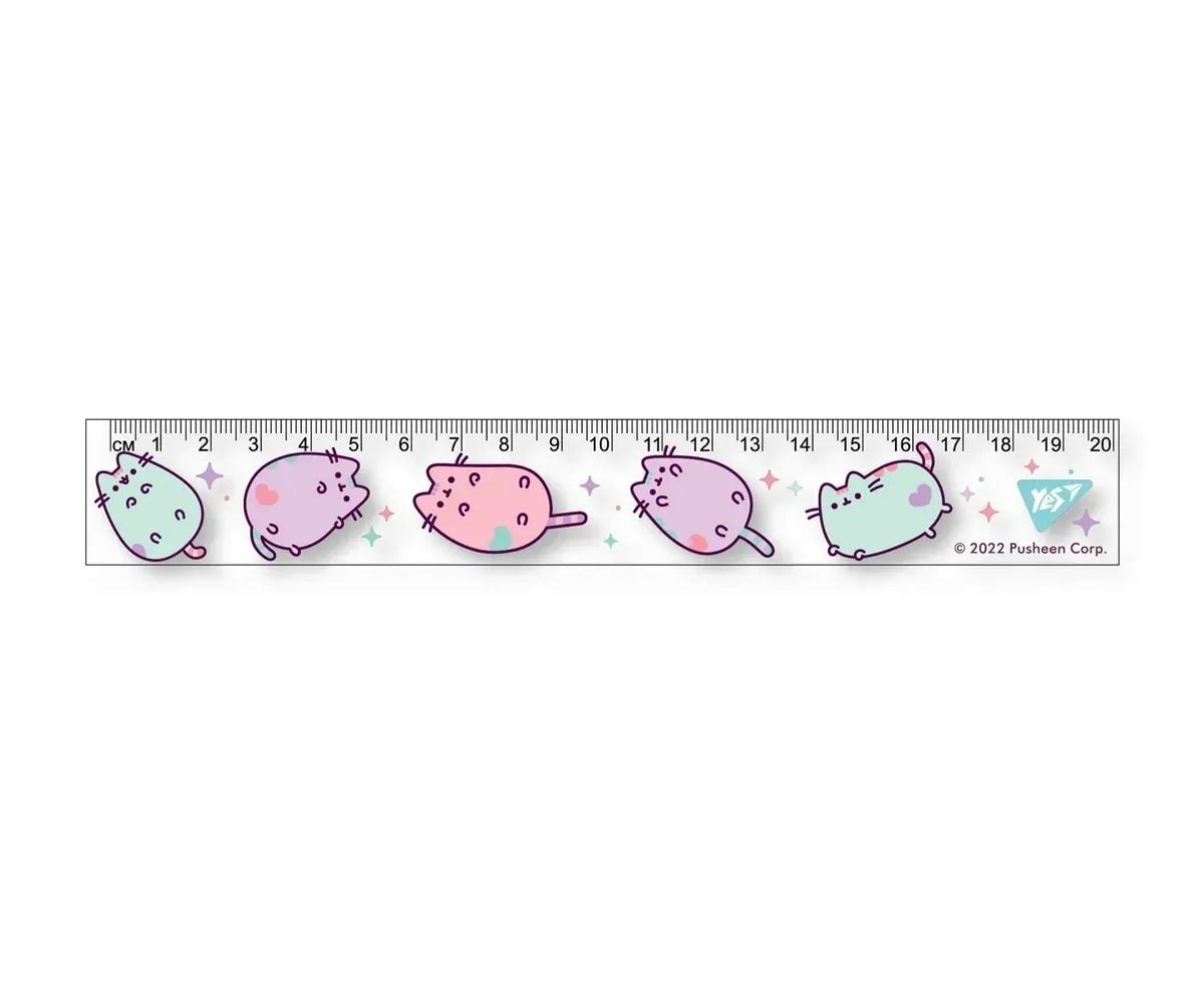Лінійка YES 20 см "Pusheen" 370622