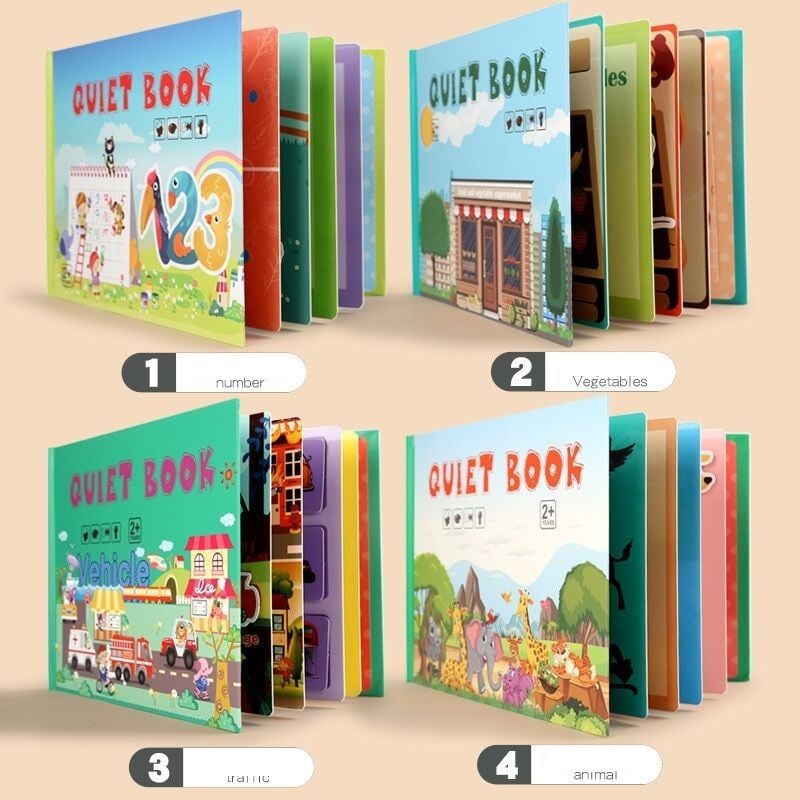 Логічна книжка 10 стор.із завданнями, картинки, липучки 74270