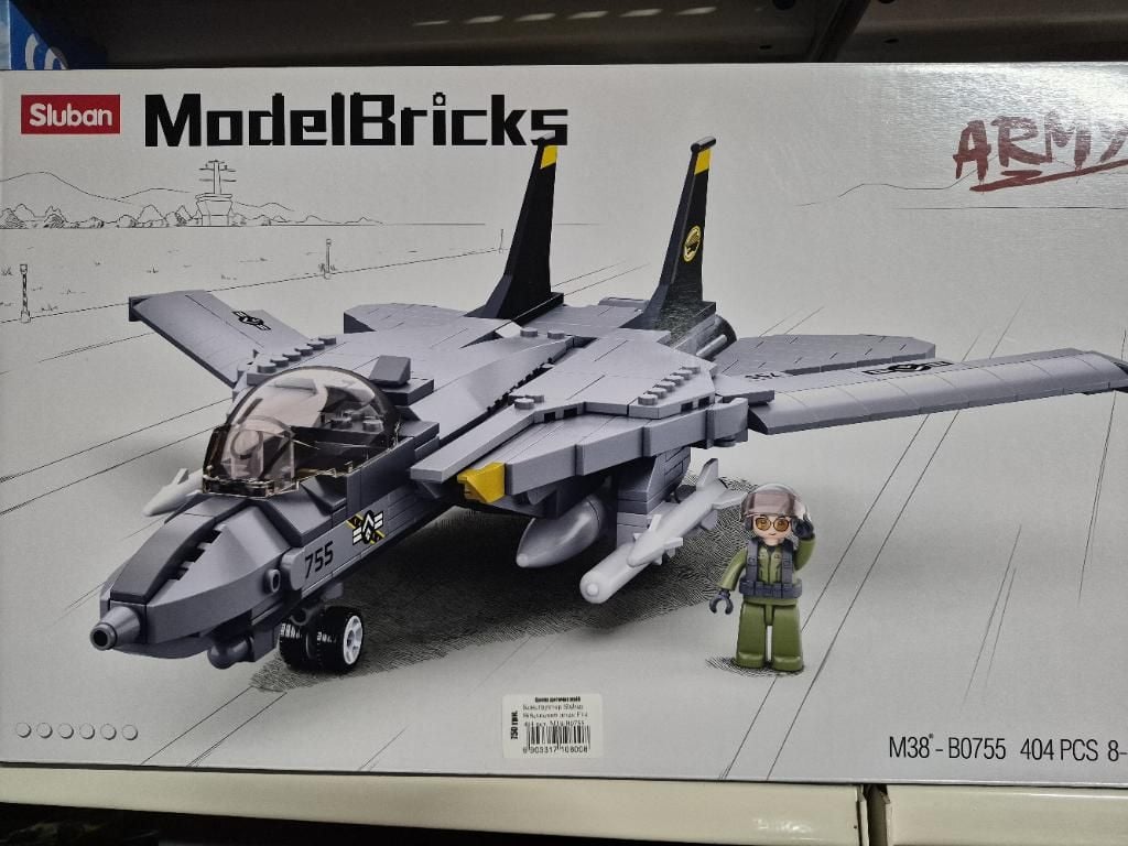 Конструктор Sluban Військовий літак F14 404 дет. M38-B0755