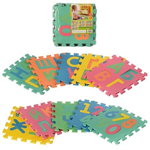 Килимки Мозаїка Абетка+цифри 10 дет M 2736