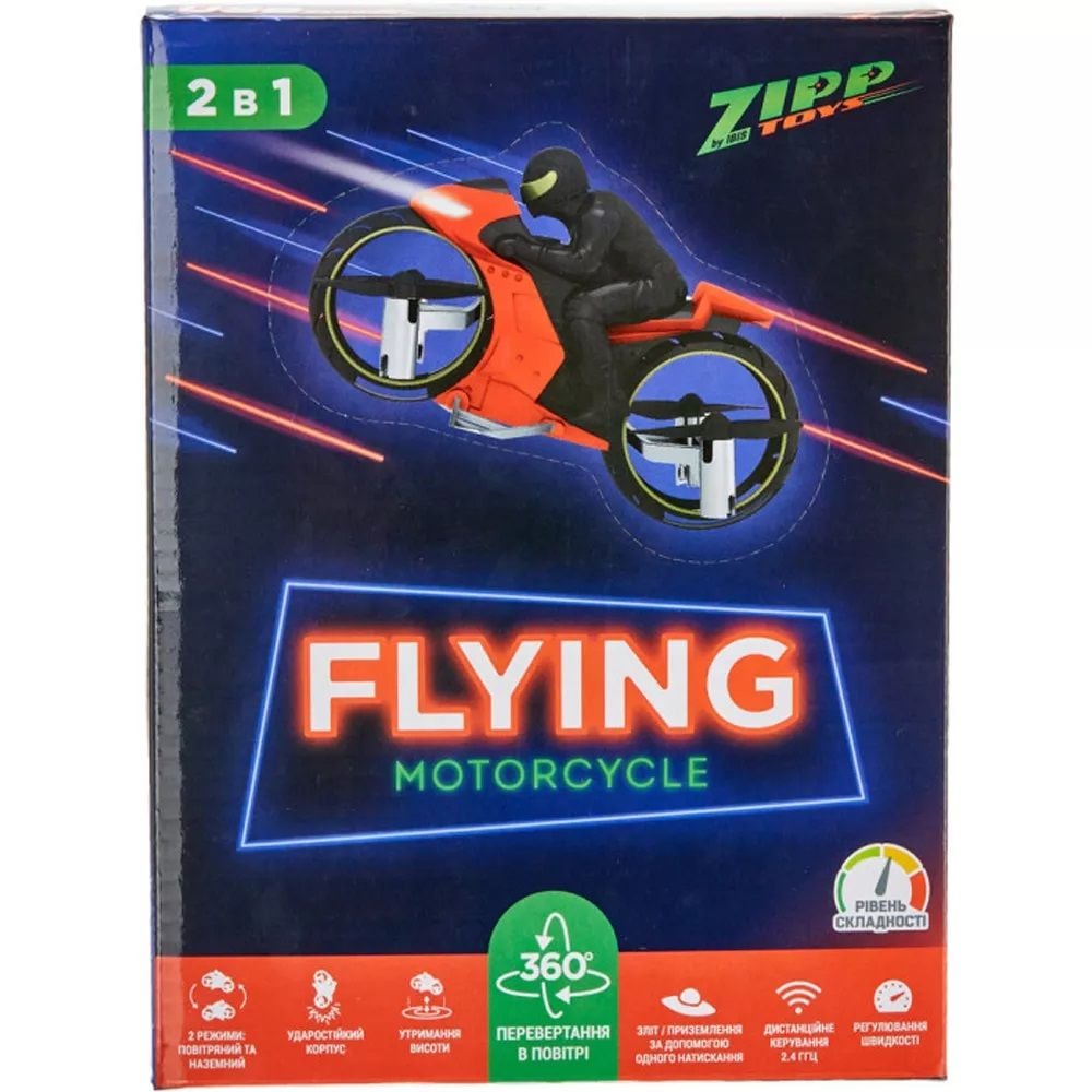 Отаманко Квадрокоптер Zipp toys Flying Motorcycle червоний 532.00.38 RH818red