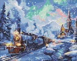Алмазна мозаїка Святковий потяг  40*50см AMO8102