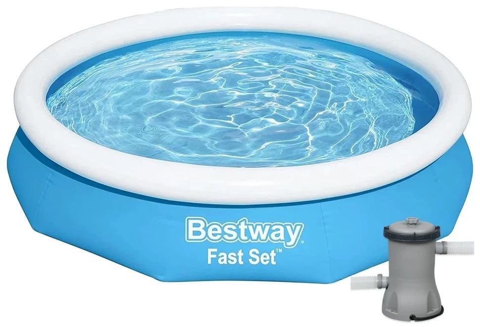 Басейни Bestway сімейний круглий, 3200л фільтр насос  305*66 57458